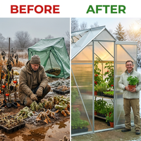 Auralume CrystalLite 8×10 Greenhouse — Before & After