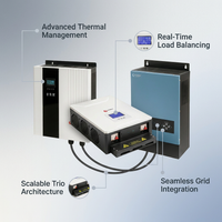 Exden Trio Pro Hybrid Solar Inverter Set — infographic