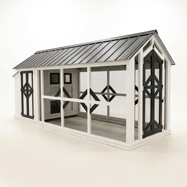 HeritageRoost Manor Luxe Walk-In Chicken Coop — Studio Shot