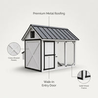 HeritageRoost Manor Luxe Walk-In Chicken Coop — infographic