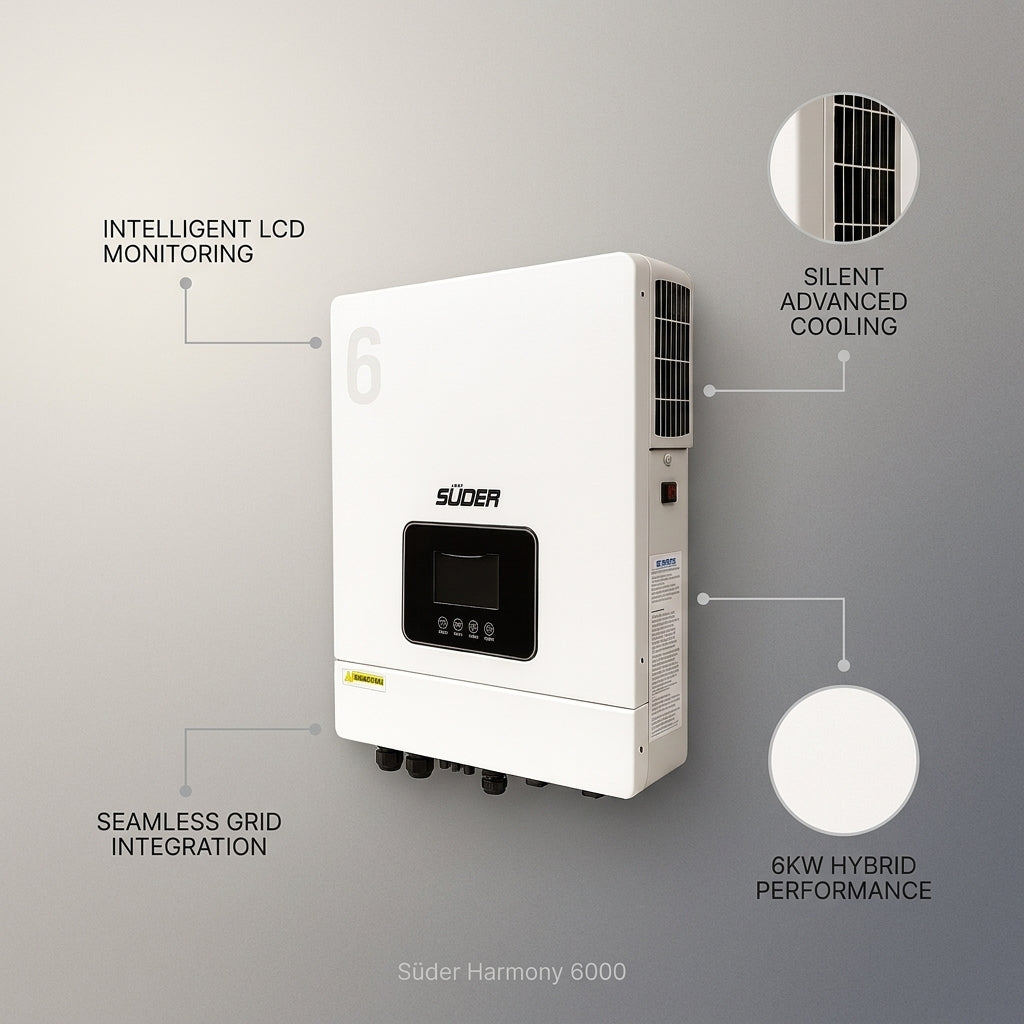 Süder Harmony 6000 Hybrid Solar Inverter — infographic