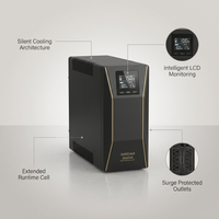VoltCrest Aurum 2000VA Battery Backup System — infographic